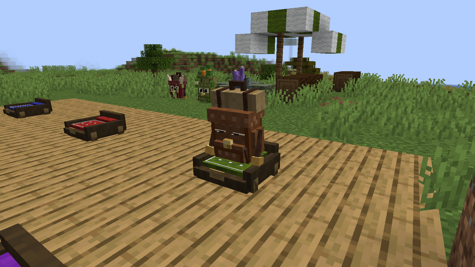 A companion resting in its assigned bed